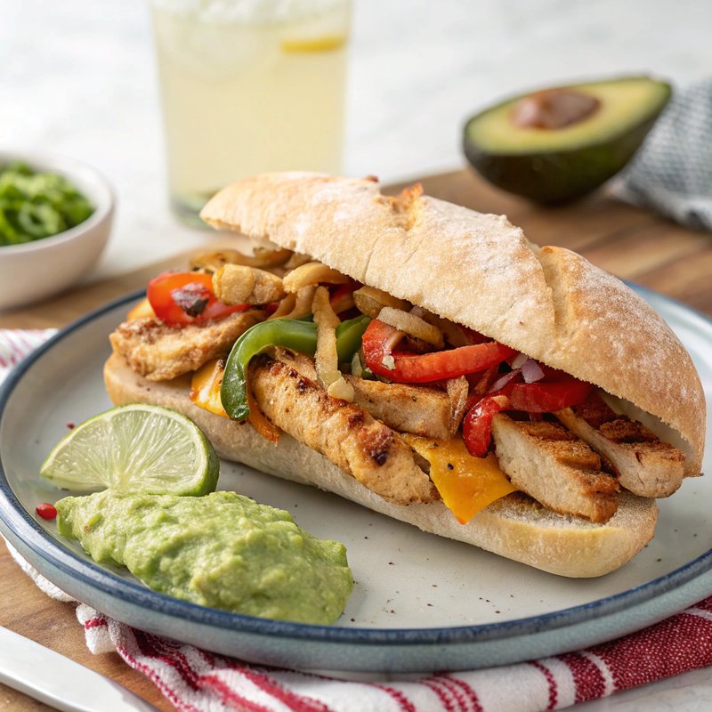 Authentic Chicken Fajita Sandwich: A Zesty Mexican-American Fusion